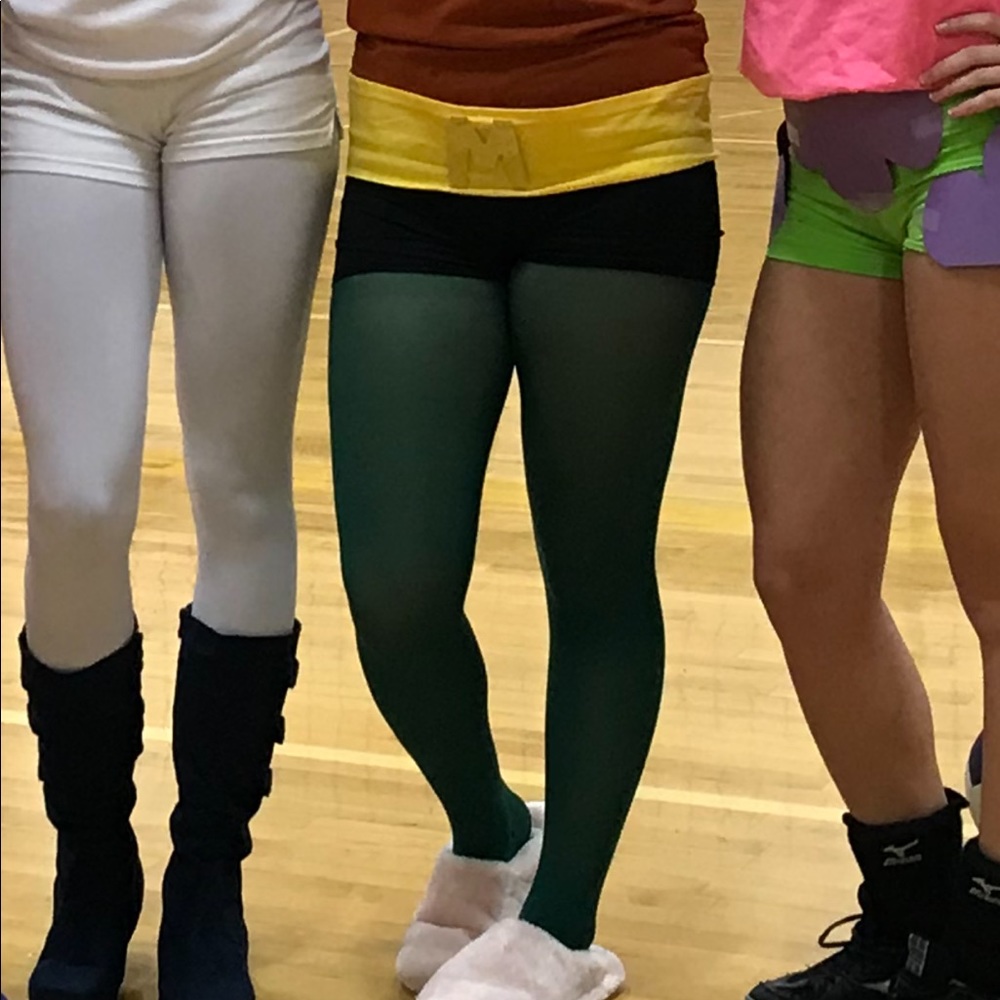 Green closed toe tights - Picture 3 of 4